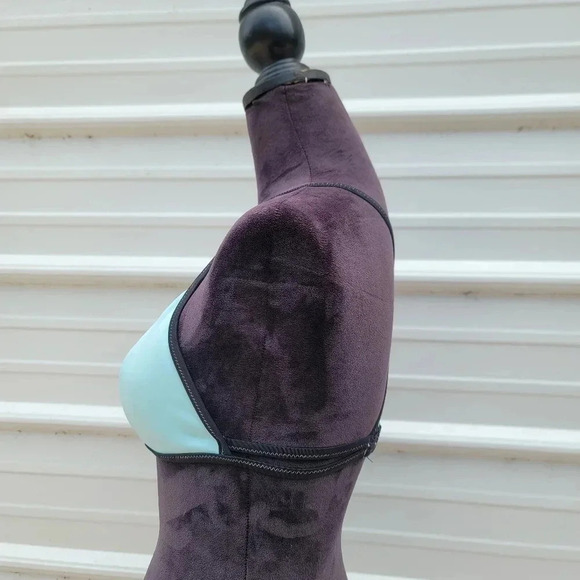 Victorias Secret Beach Sexy Mint 6TK Triangle Bikini String Stitched Swim Top l - Picture 10 of 14